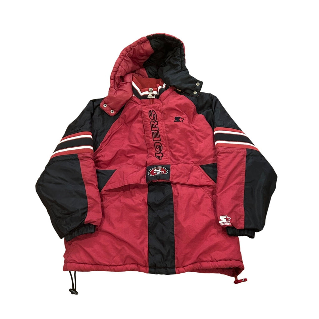 Vintage 1990's Starter San Francisco 49ers Pullover Puffer Jacket Men's Medium