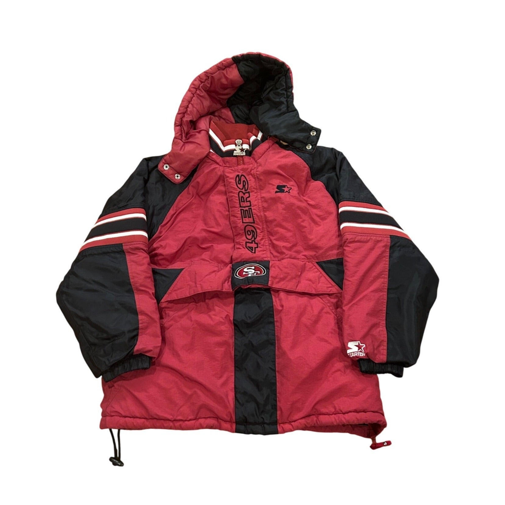 Vintage 1990's Starter San Francisco 49ers Pullover Puffer Jacket Men's Medium