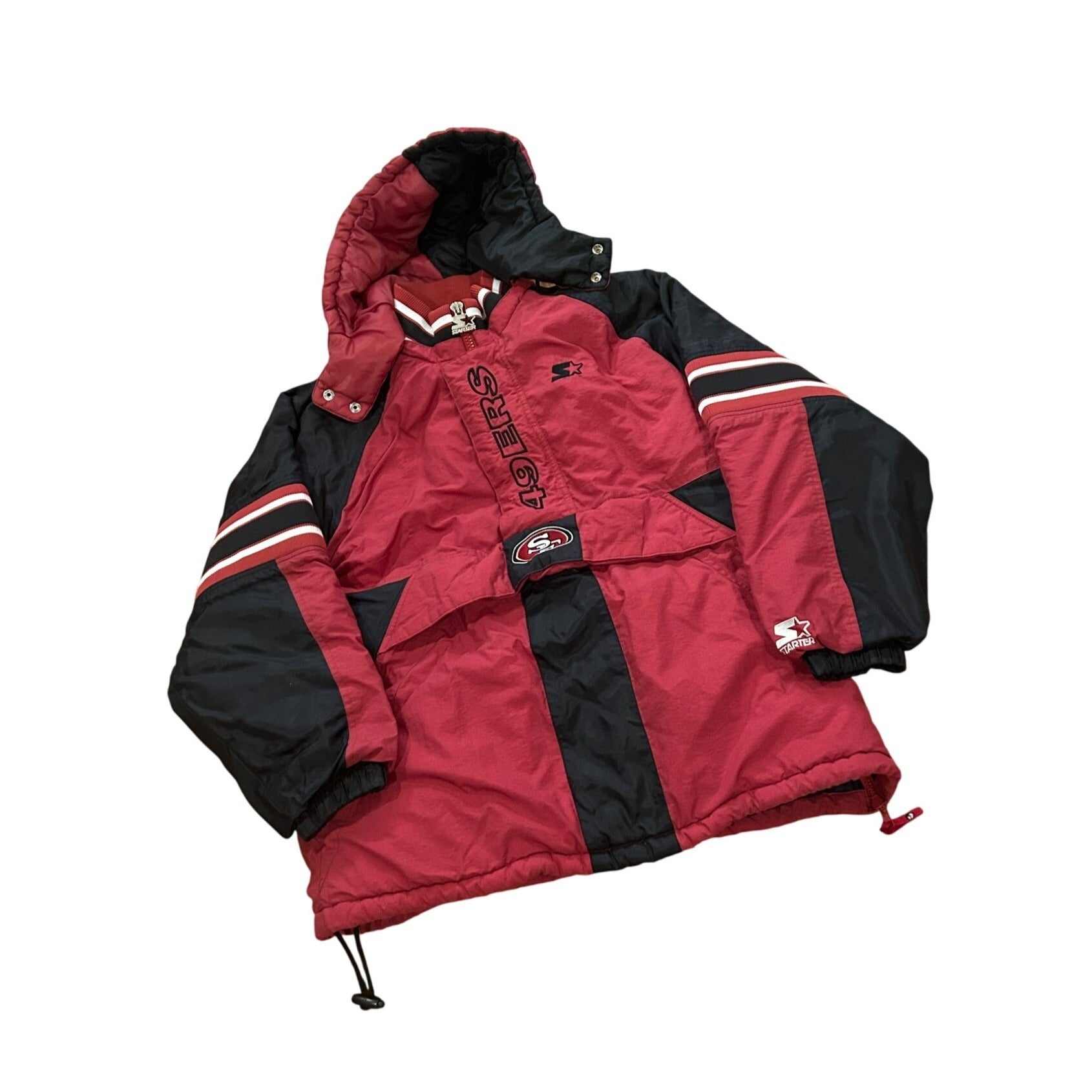 Vintage 1990's Starter San Francisco 49ers Pullover Puffer Jacket Men's Medium