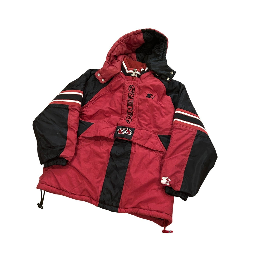Vintage 1990's Starter San Francisco 49ers Pullover Puffer Jacket Men's Medium