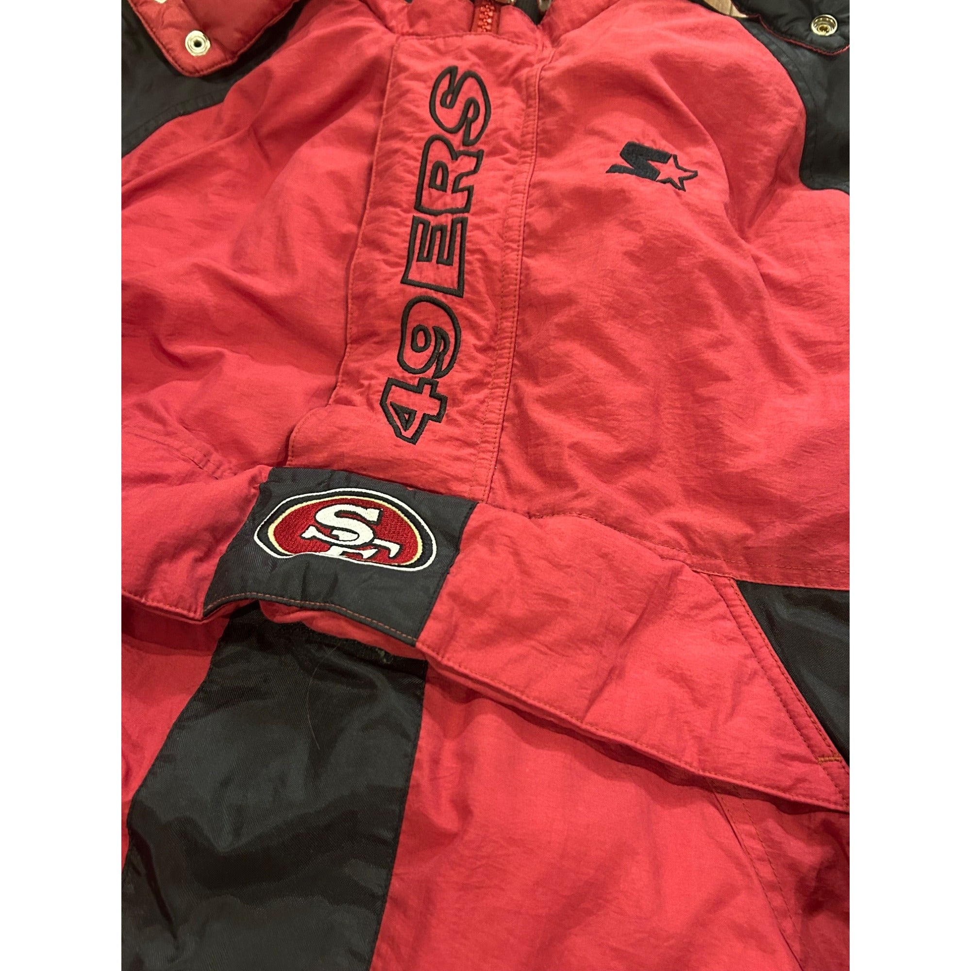 Vintage 1990's Starter San Francisco 49ers Pullover Puffer Jacket Men's Medium
