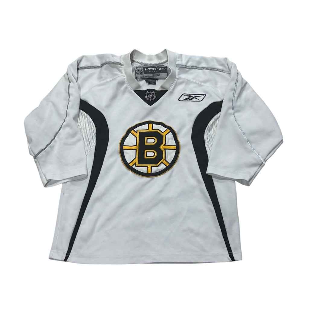 Reebok Boston Bruins Stitched White NHL Practice Jersey Youth Medium 10/12