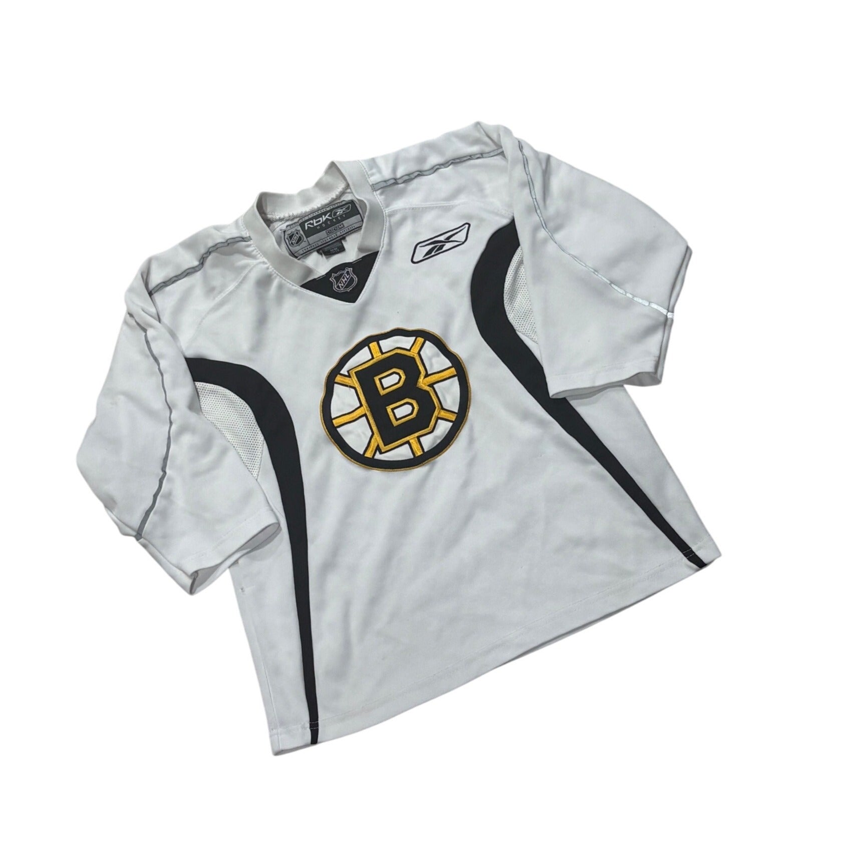 Reebok Boston Bruins Stitched White NHL Practice Jersey Youth Medium 10/12