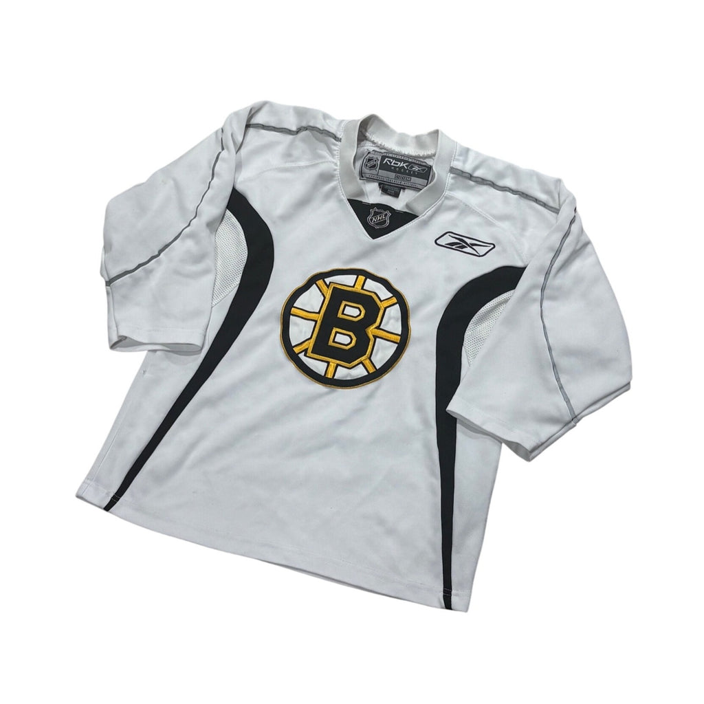 Reebok Boston Bruins Stitched White NHL Practice Jersey Youth Medium 10/12