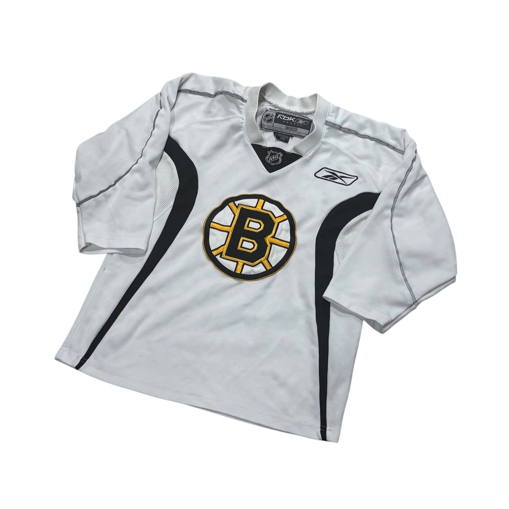 Reebok Boston Bruins Stitched White NHL Practice Jersey Youth Medium 10/12
