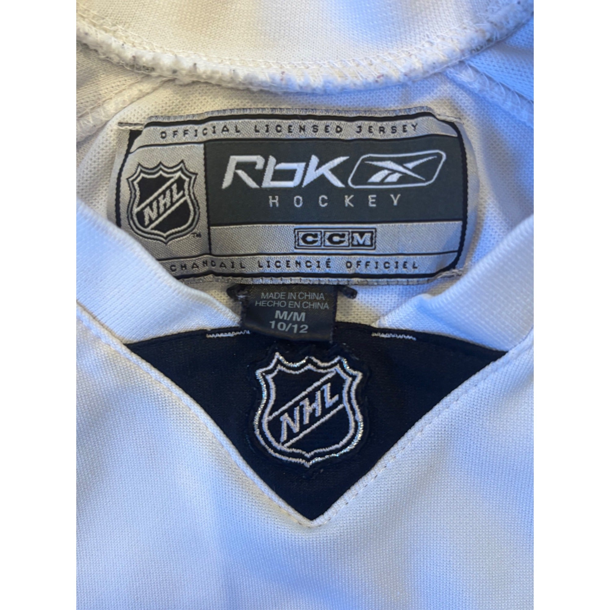 Reebok Boston Bruins Stitched White NHL Practice Jersey Youth Medium 10/12