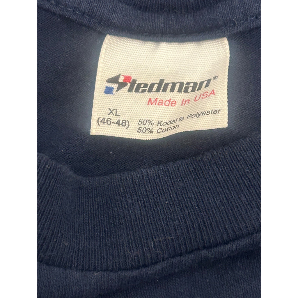 Vintage 1980's Atlanta Braves MLB Stedman Single Stitch T-Shirt Navy Blue XL