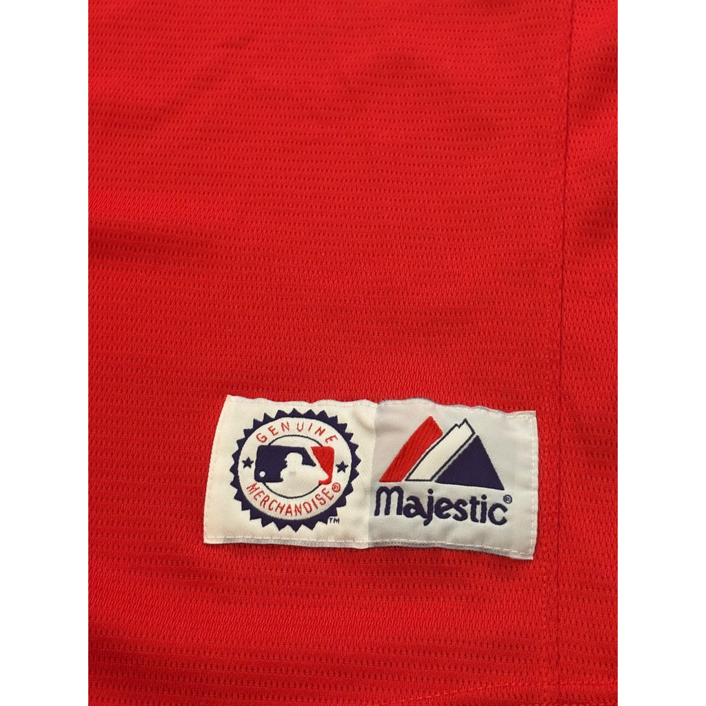 Majestic Boston Red Sox Stitched MLB Red Blank Jersey Men's Large