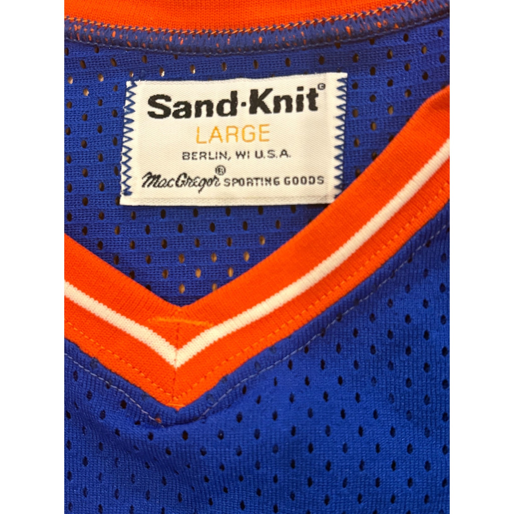 Vintage 80s Sand-Knit New York Mets MLB Pullover Baseball Jersey Men's Large
