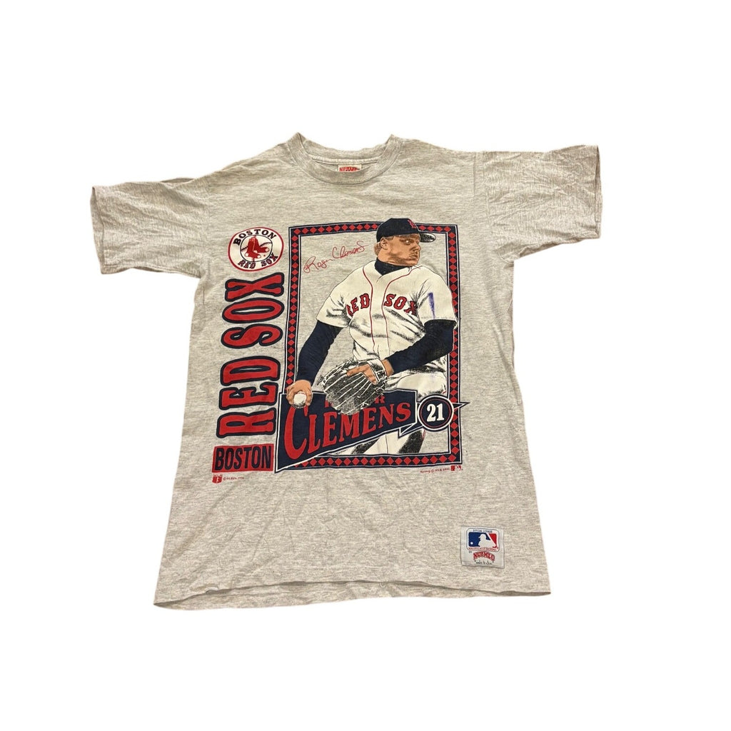 Vintage 1991 Nutmeg Boston Red Sox Roger Clemens Double Sided T-Shirt Medium