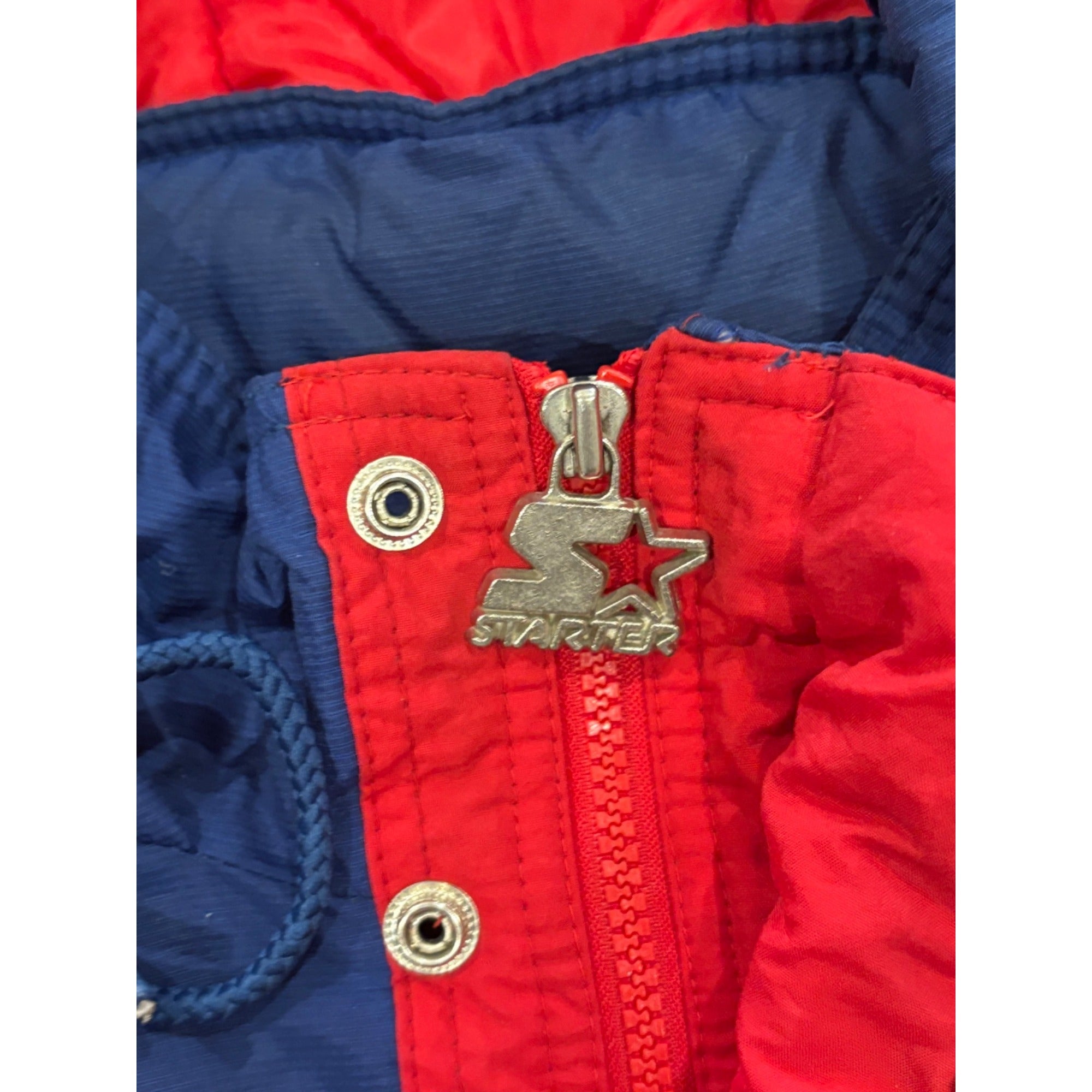 Vintage 1990's Starter New England Patriots NFL Pro Line Hooded Puffer Jacket L