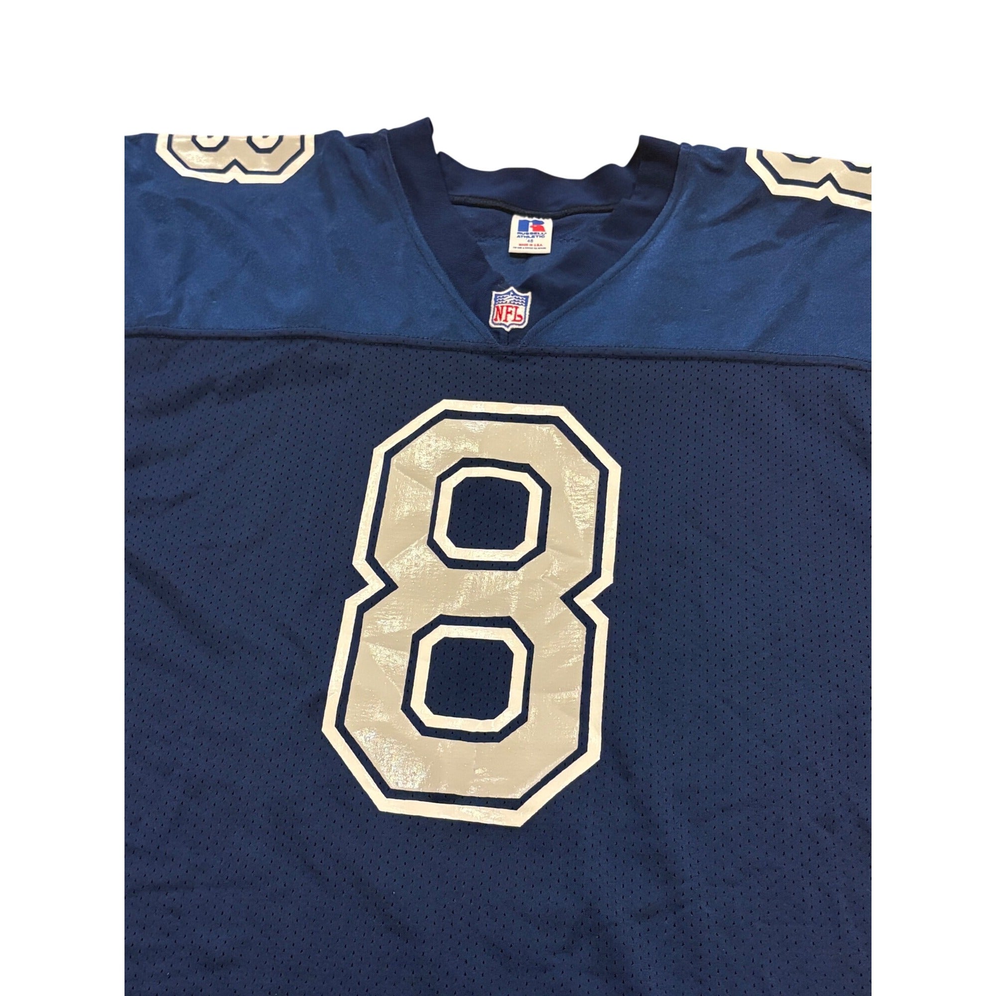 1992 Russell Athletic Dallas Cowboys Troy Aikman #8 Authentic NFL Jersey Mens 48
