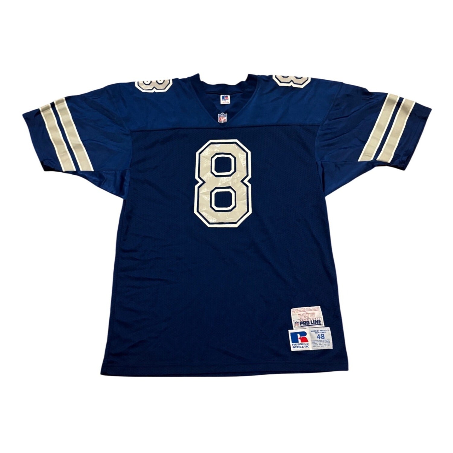 1992 Russell Athletic Dallas Cowboys Troy Aikman #8 Authentic NFL Jersey Mens 48