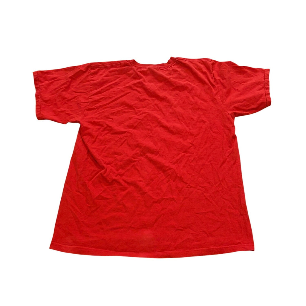 Vintage 2001 Changes Spiderman 3D Print Single Stitch T-Shirt Red Men's Large