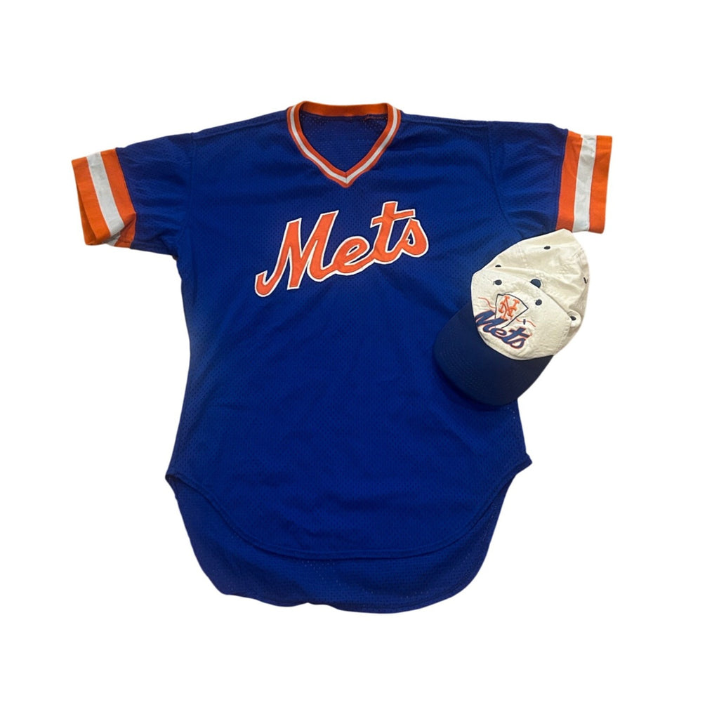 Vintage 1983 New York Mets Rawlings MLB Alternate Jersey Men's 40 w/Vintage Hat