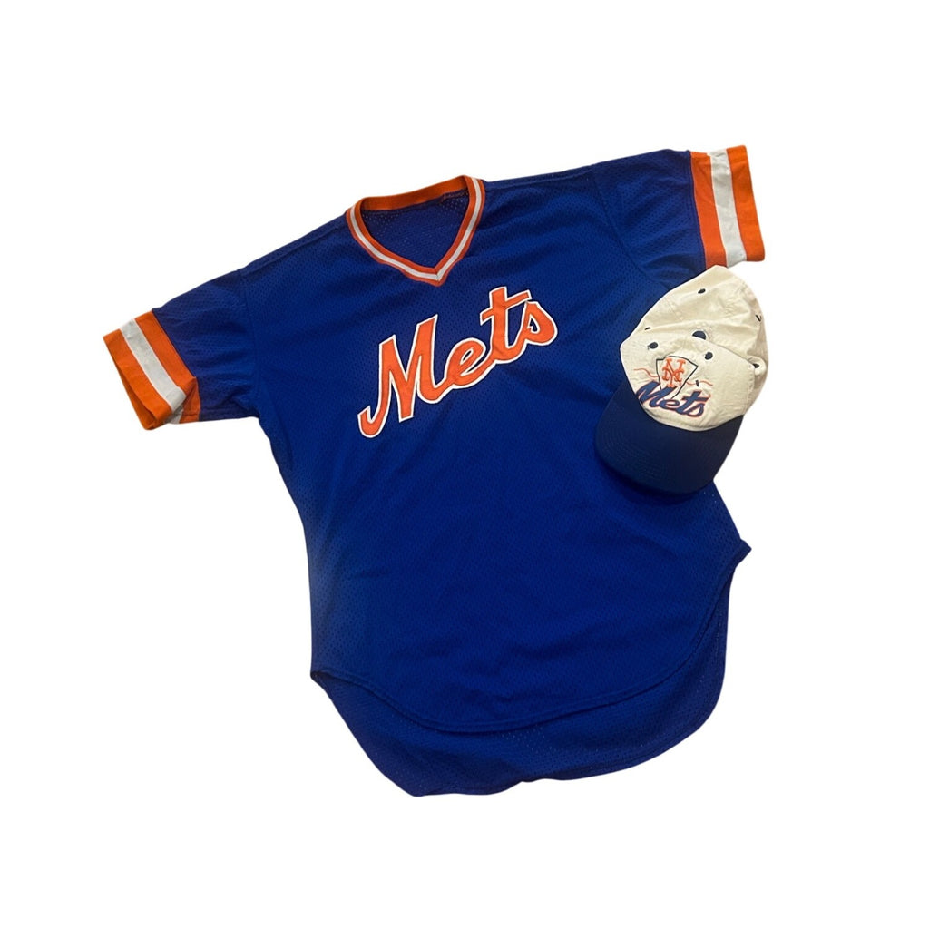 Vintage 1983 New York Mets Rawlings MLB Alternate Jersey Men's 40 w/Vintage Hat
