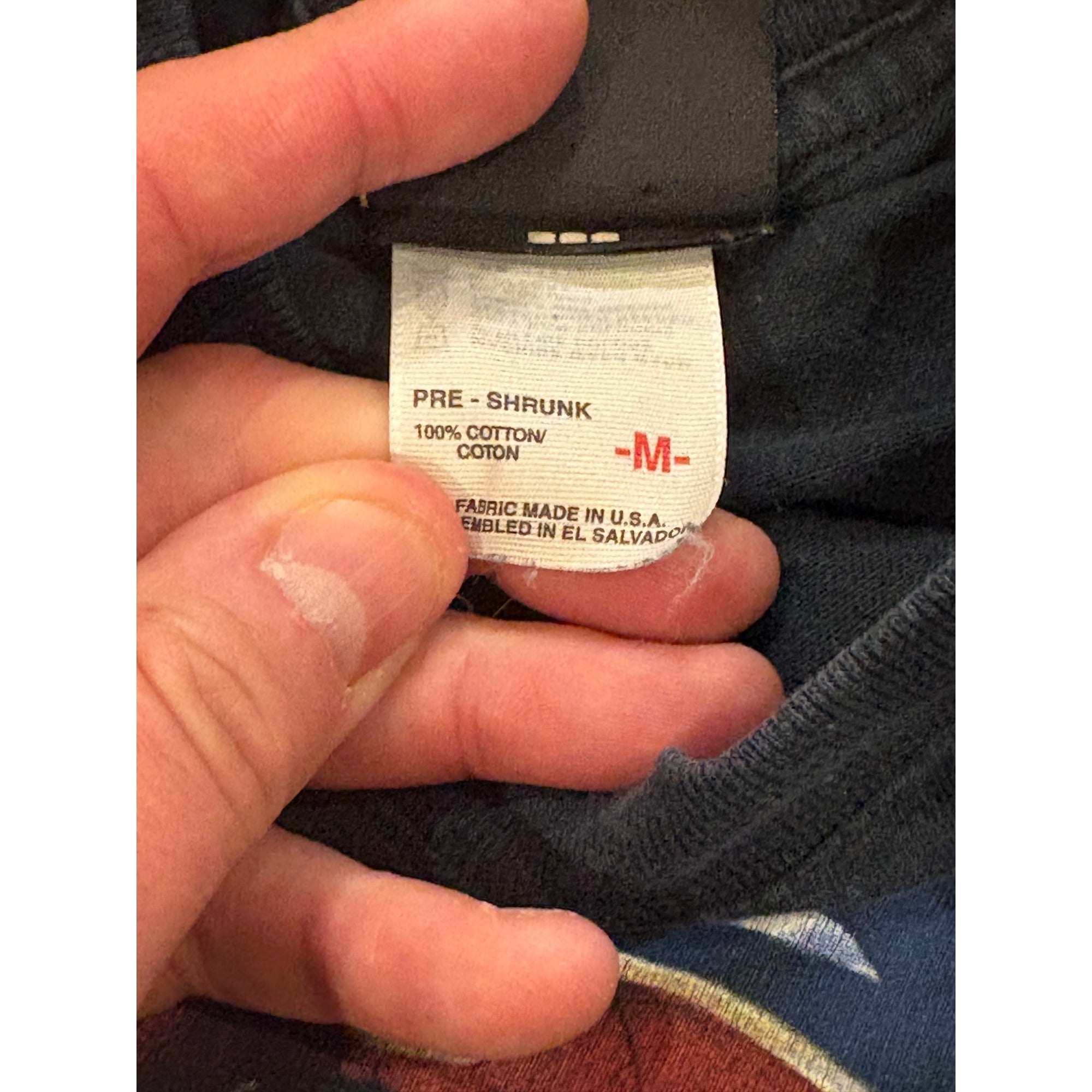 Vintage Liquid Blue New England Patriots NFL AOP Graphic Print T-Shirt Medium