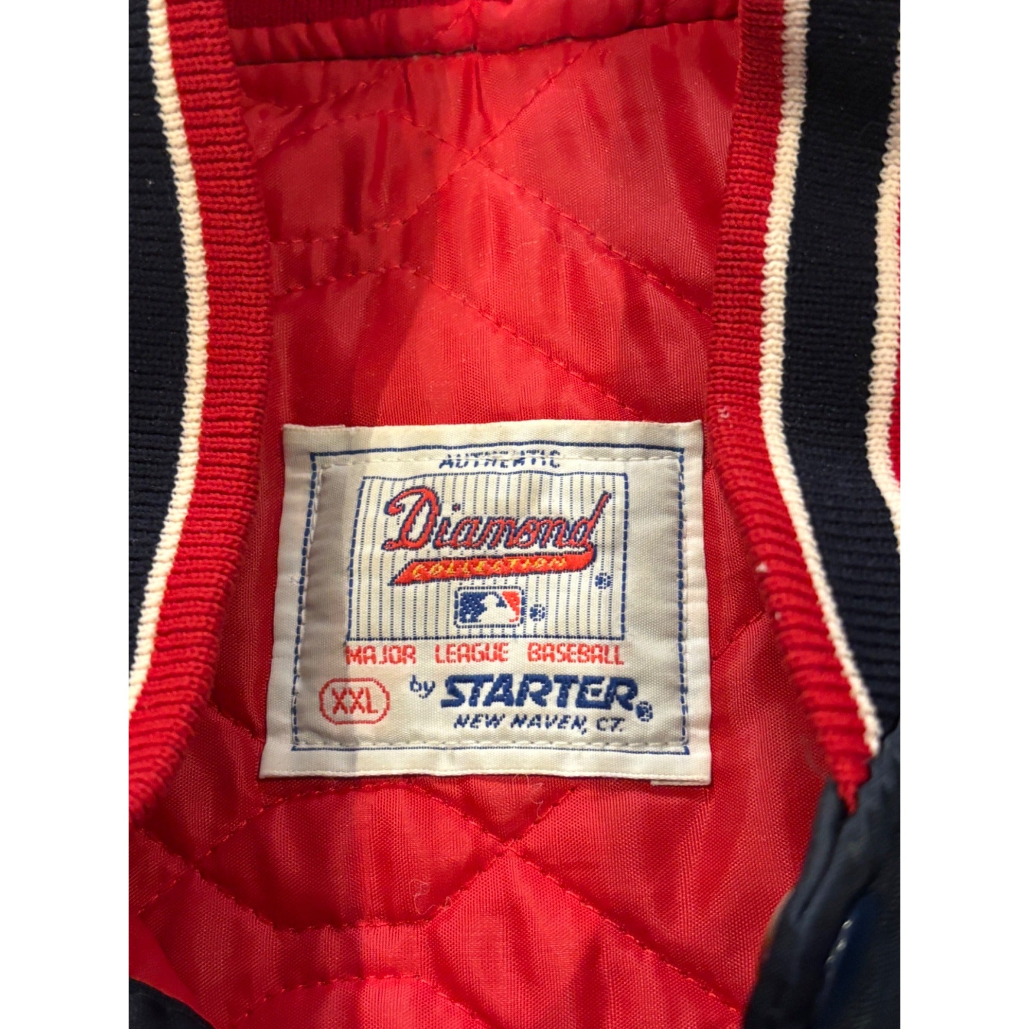 Vintage 1980's Starter Boston Red Sox MLB Satin Bomber Jacket Blue Men's 2XL