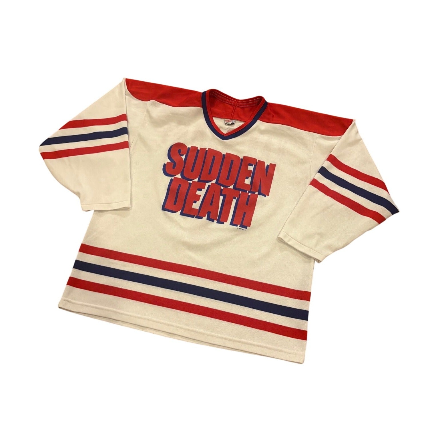 Rare 1995 CCM Sudden Death Jean-Claude Van Damme #1 Movie Promo Hockey Jersey L