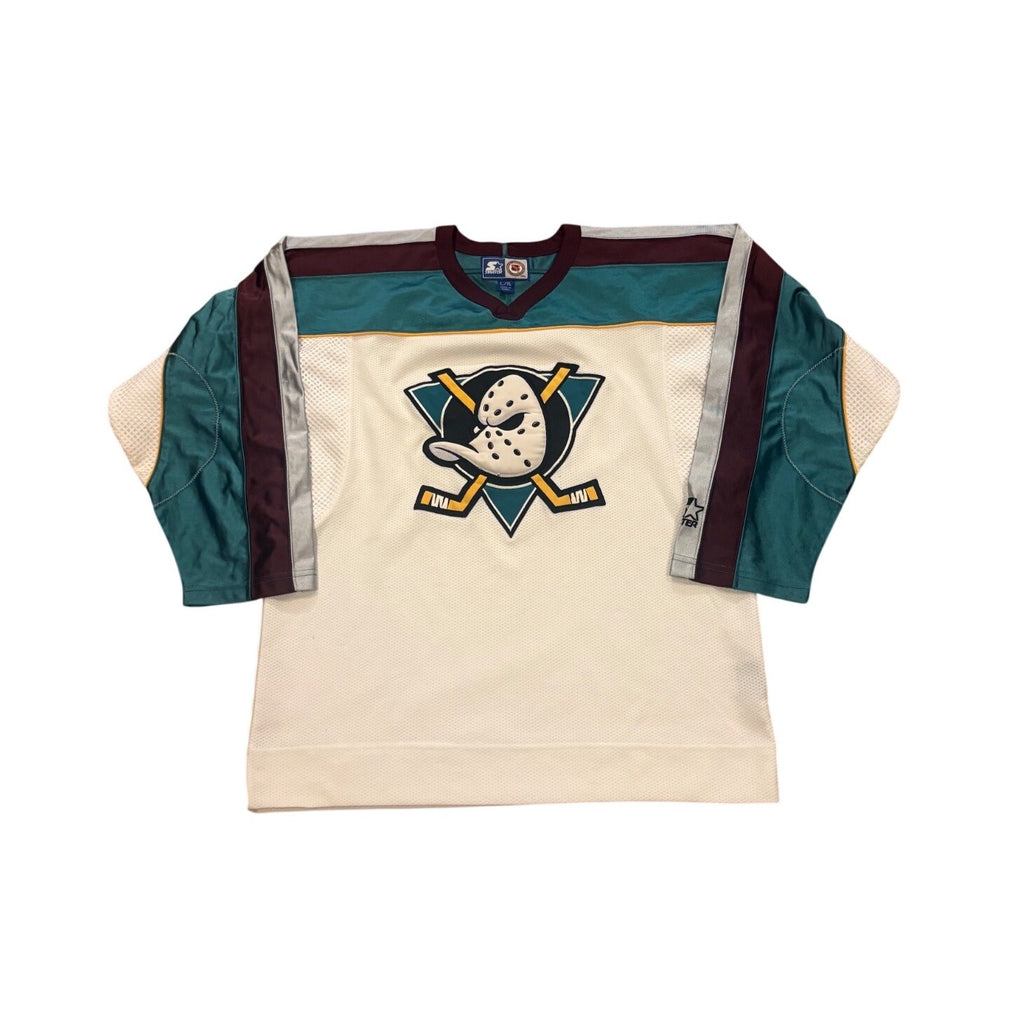 Vintage 90's Starter Anaheim Mighty Ducks NHL Hockey Third Jersey Youth L/XL