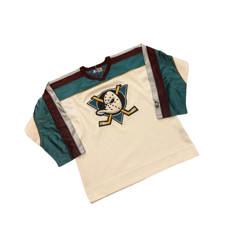 Vintage 90's Starter Anaheim Mighty Ducks NHL Hockey Third Jersey Youth L/XL