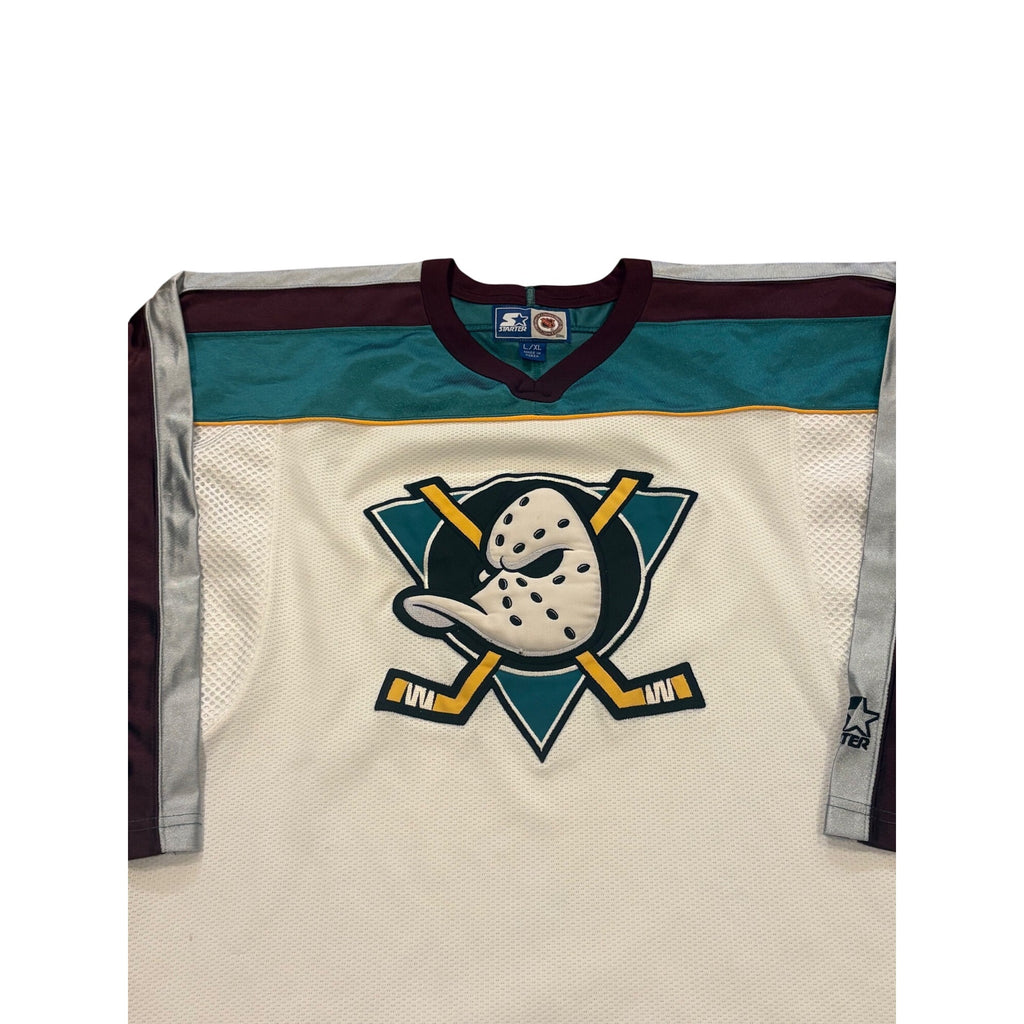 Vintage 90's Starter Anaheim Mighty Ducks NHL Hockey Third Jersey Youth L/XL