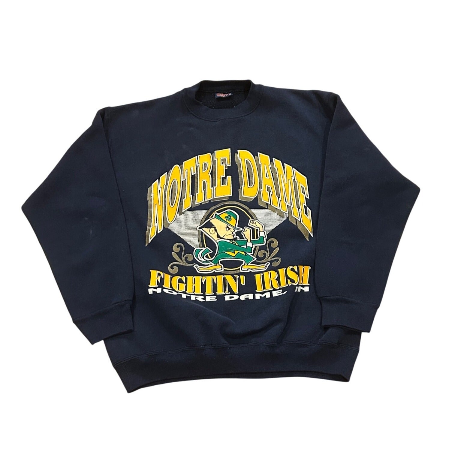Vintage 1990's Notre Dame Fightin' Irish Blue Crewneck Sweatshirt Men's Large