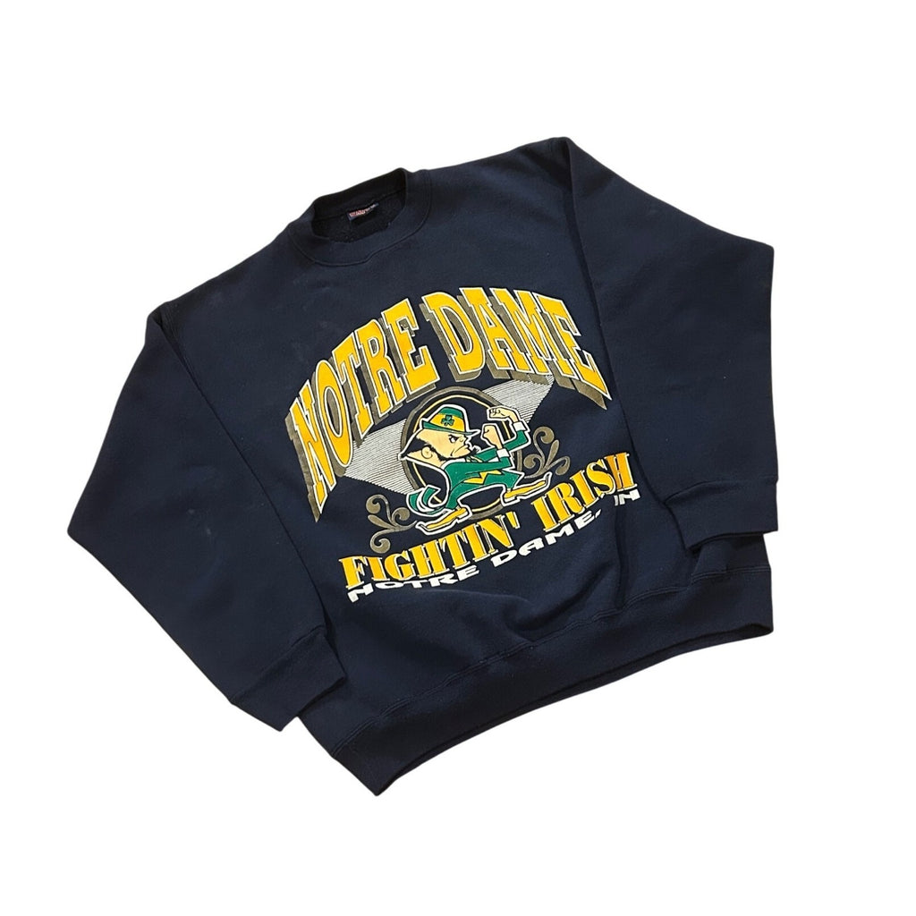 Vintage 1990's Notre Dame Fightin' Irish Blue Crewneck Sweatshirt Men's Large