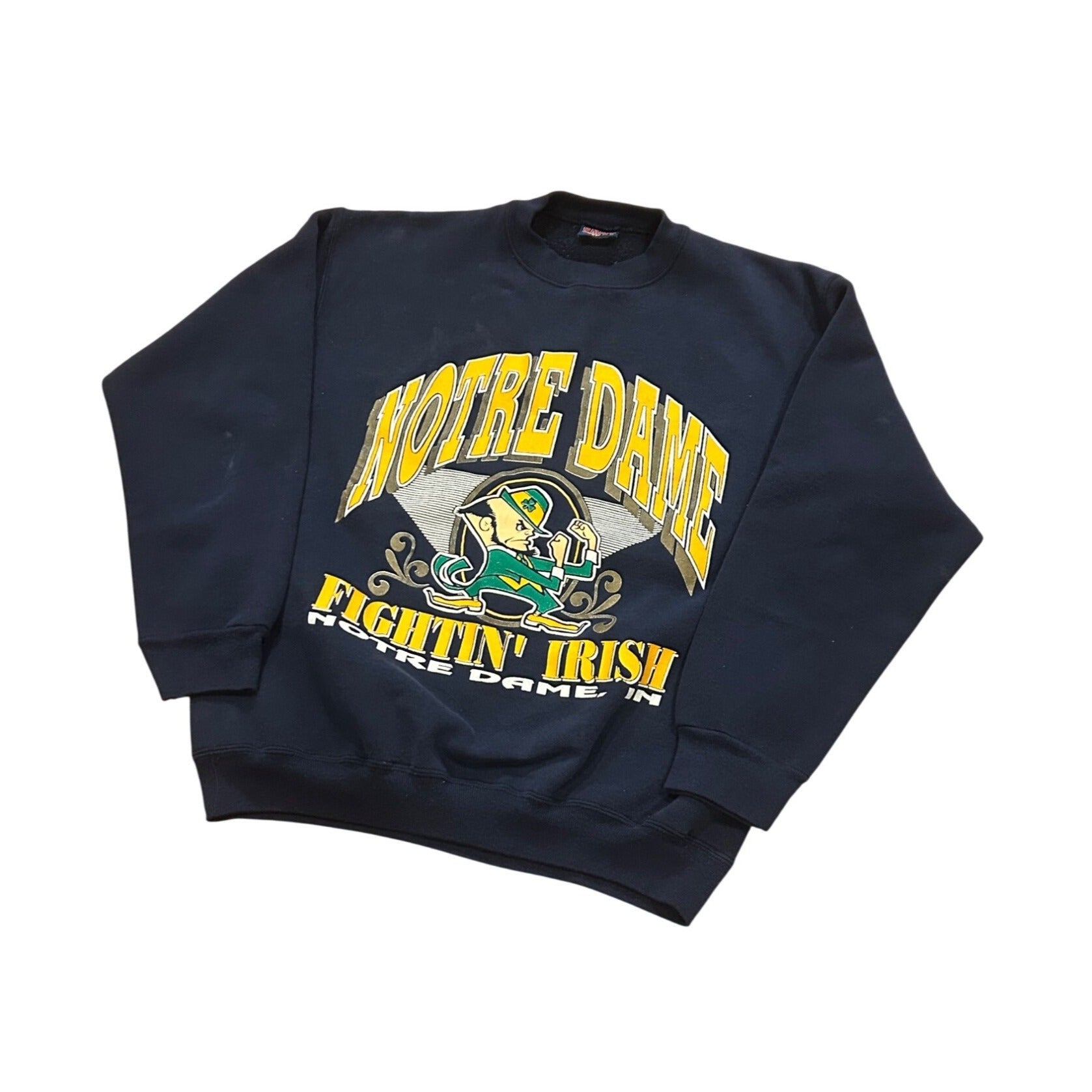 Vintage 1990's Notre Dame Fightin' Irish Blue Crewneck Sweatshirt Men's Large