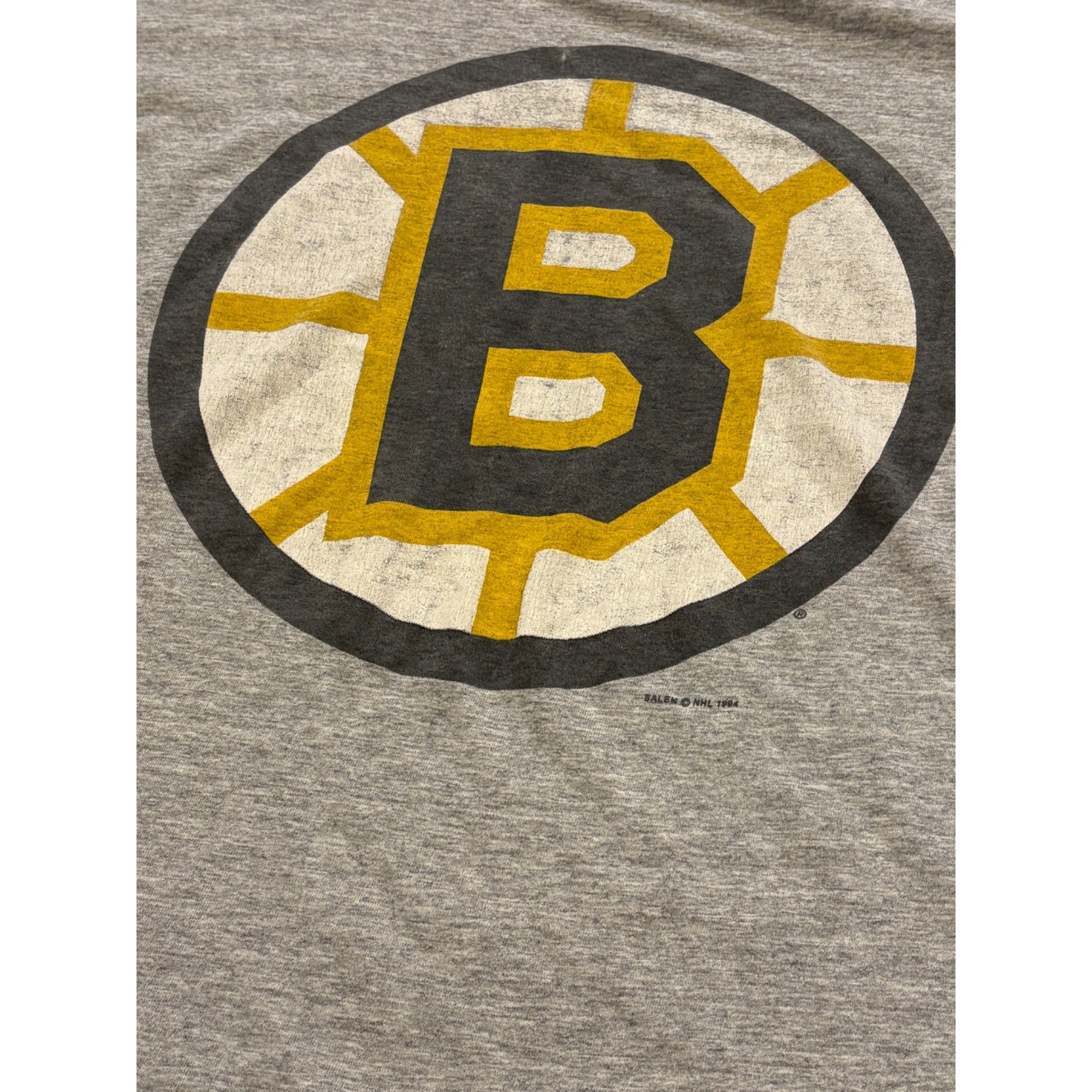 Vintage 1994 Salem Sportswear Boston Bruins Big Logo Single Stitch T-Shirt XL