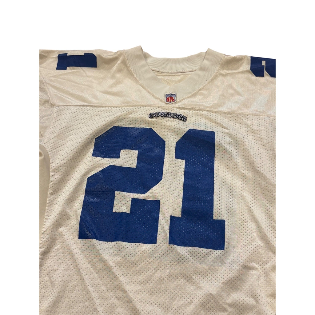Vintage Wilson Dallas Cowboys Deion Sanders White NFL Jersey Men's Size 48