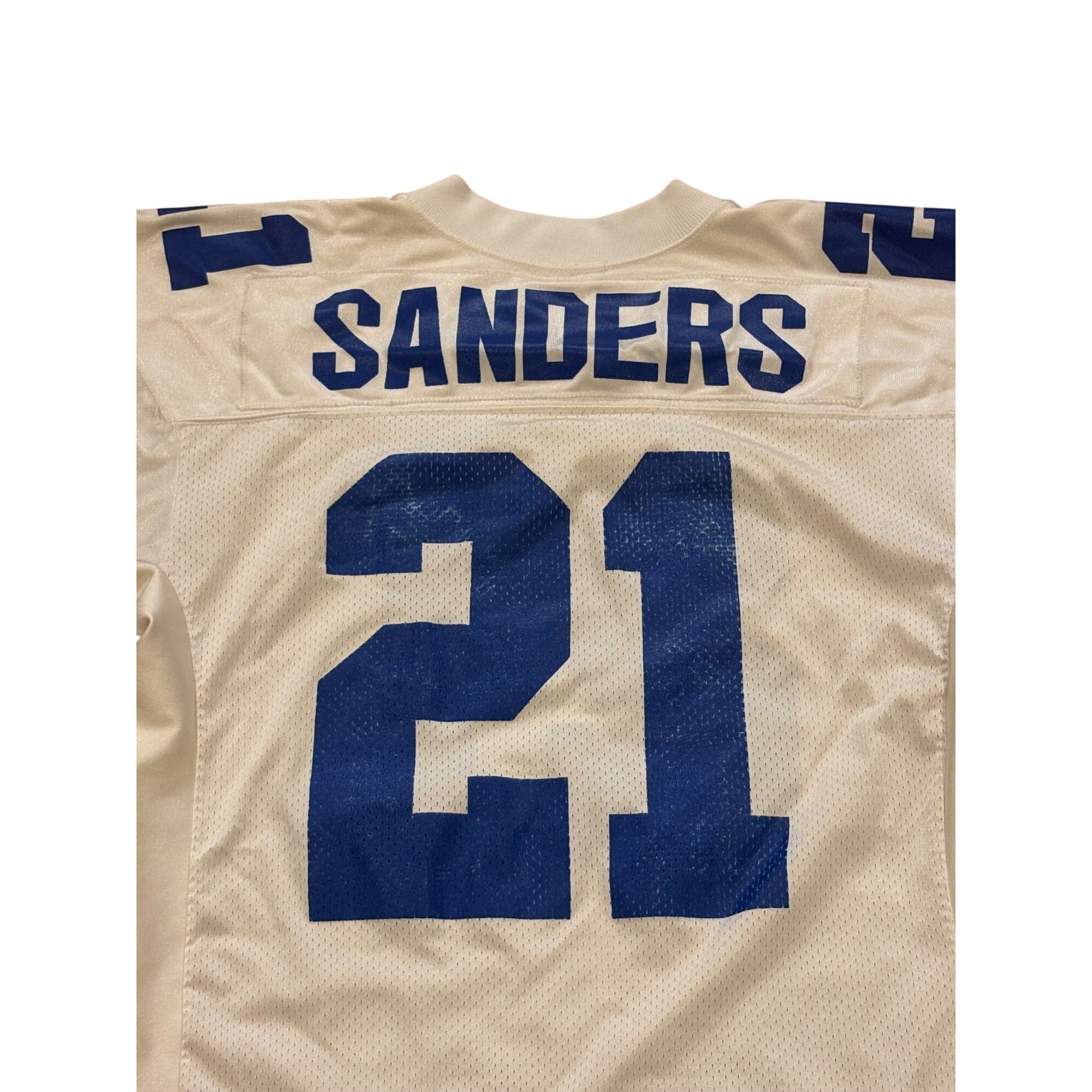 Vintage Wilson Dallas Cowboys Deion Sanders White NFL Jersey Men's Size 48