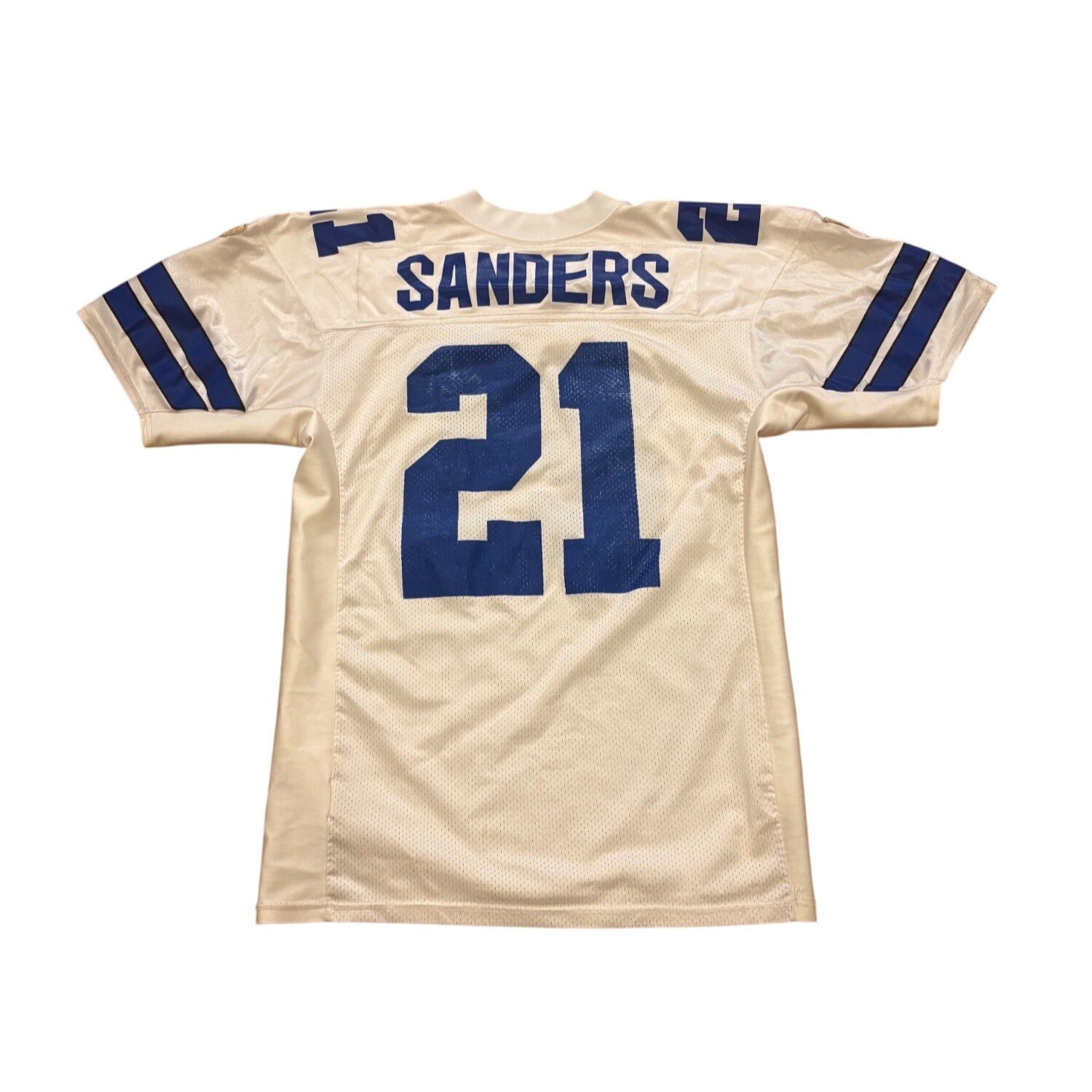 Vintage Wilson Dallas Cowboys Deion Sanders White NFL Jersey Men's Size 48