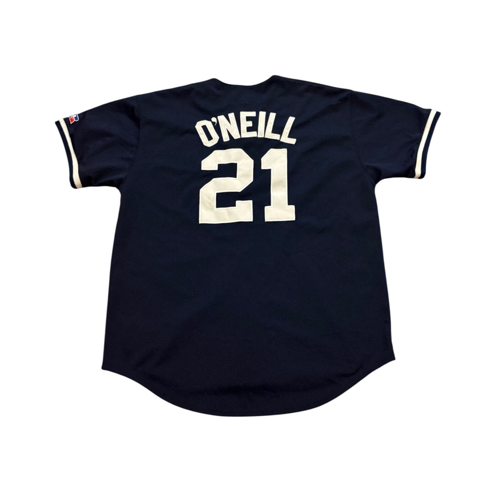 Russell Athletic New York Yankees Paul O'Neill #21 Blue MLB Stitched Jersey L