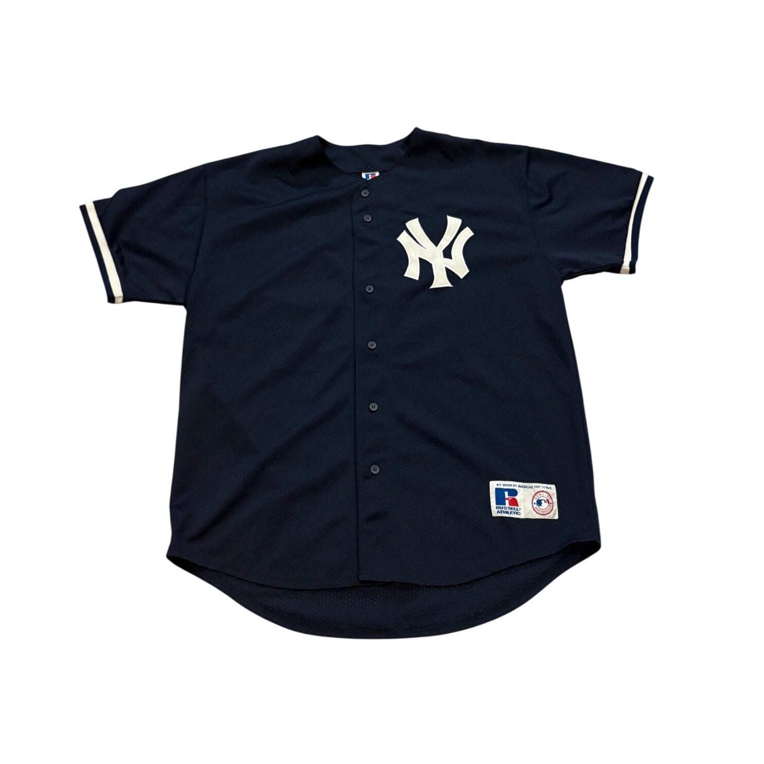 Russell Athletic New York Yankees Paul O'Neill #21 Blue MLB Stitched Jersey L