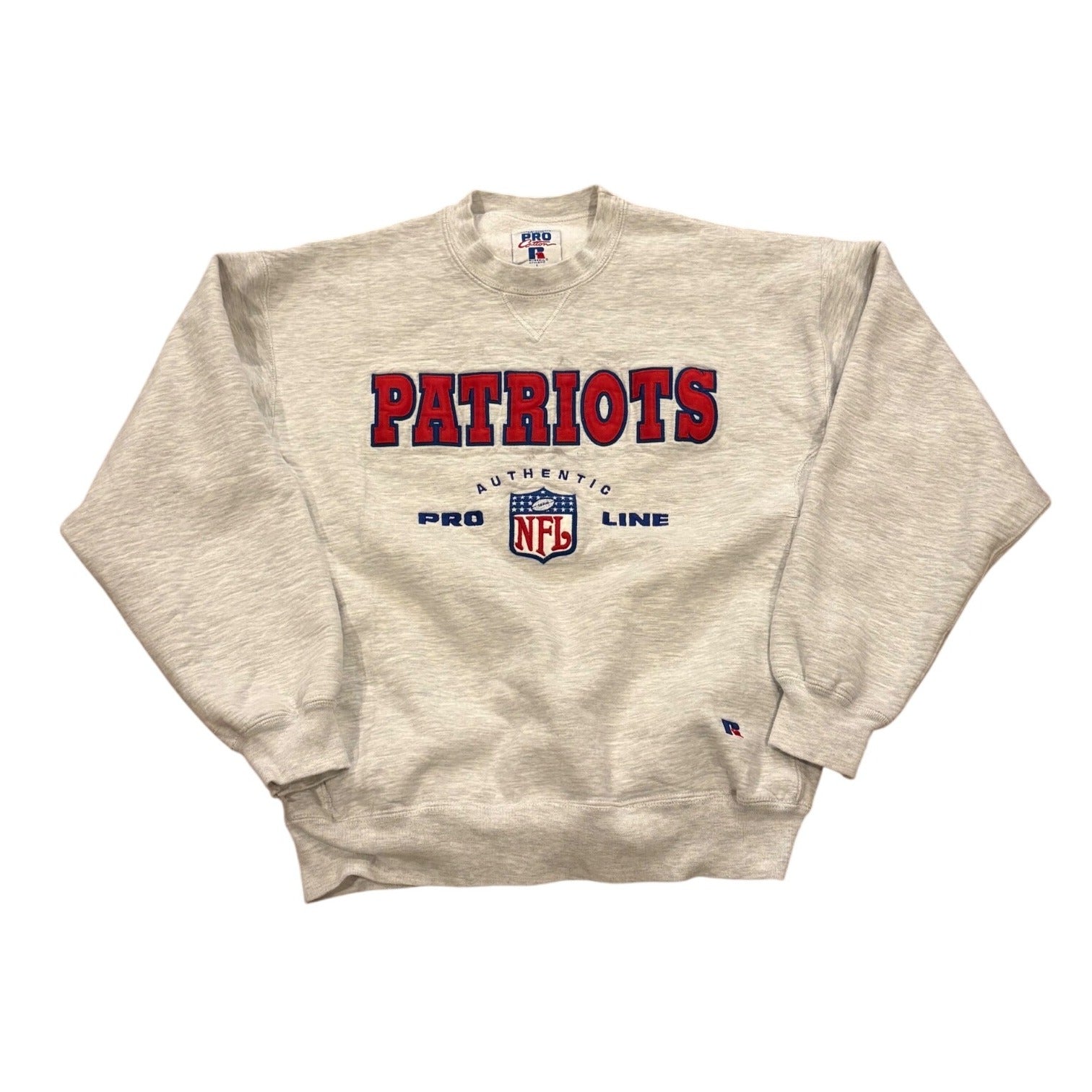 Vintage 90s Russell Athletic Pro Cotton New England Patriots Sweatshirt Large