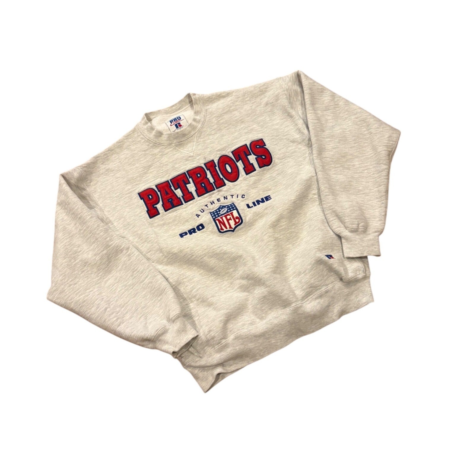Vintage 90s Russell Athletic Pro Cotton New England Patriots Sweatshirt Large