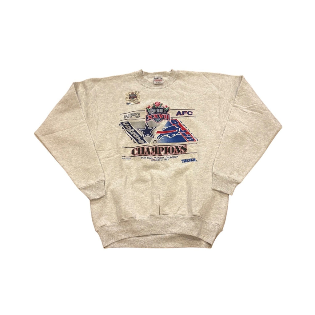 NWT Super Bowl XXVII Buffalo Bills vs Dallas Cowboys NFL Crewneck Sweatshirt XL