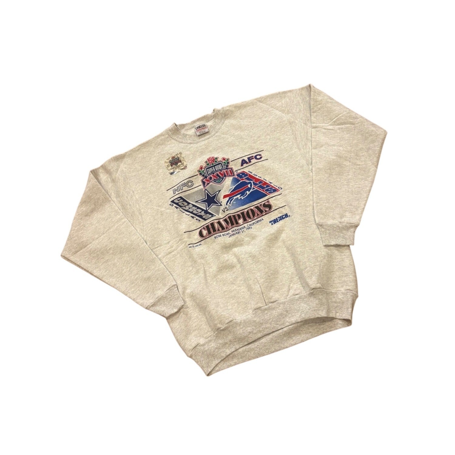 NWT Super Bowl XXVII Buffalo Bills vs Dallas Cowboys NFL Crewneck Sweatshirt XL