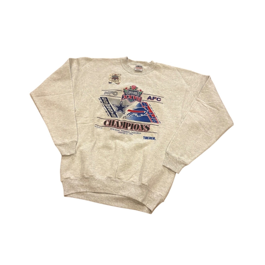 NWT Super Bowl XXVII Buffalo Bills vs Dallas Cowboys NFL Crewneck Sweatshirt XL