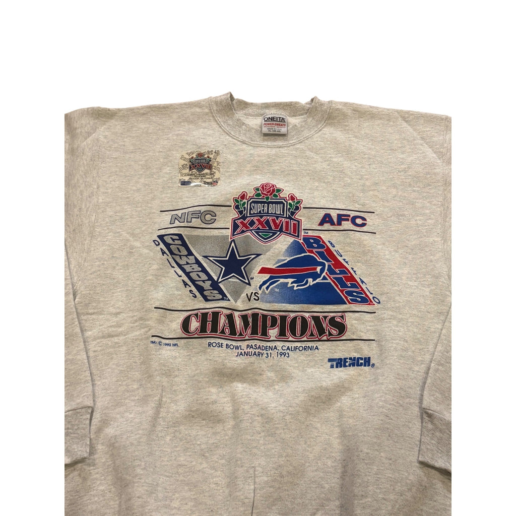 NWT Super Bowl XXVII Buffalo Bills vs Dallas Cowboys NFL Crewneck Sweatshirt XL