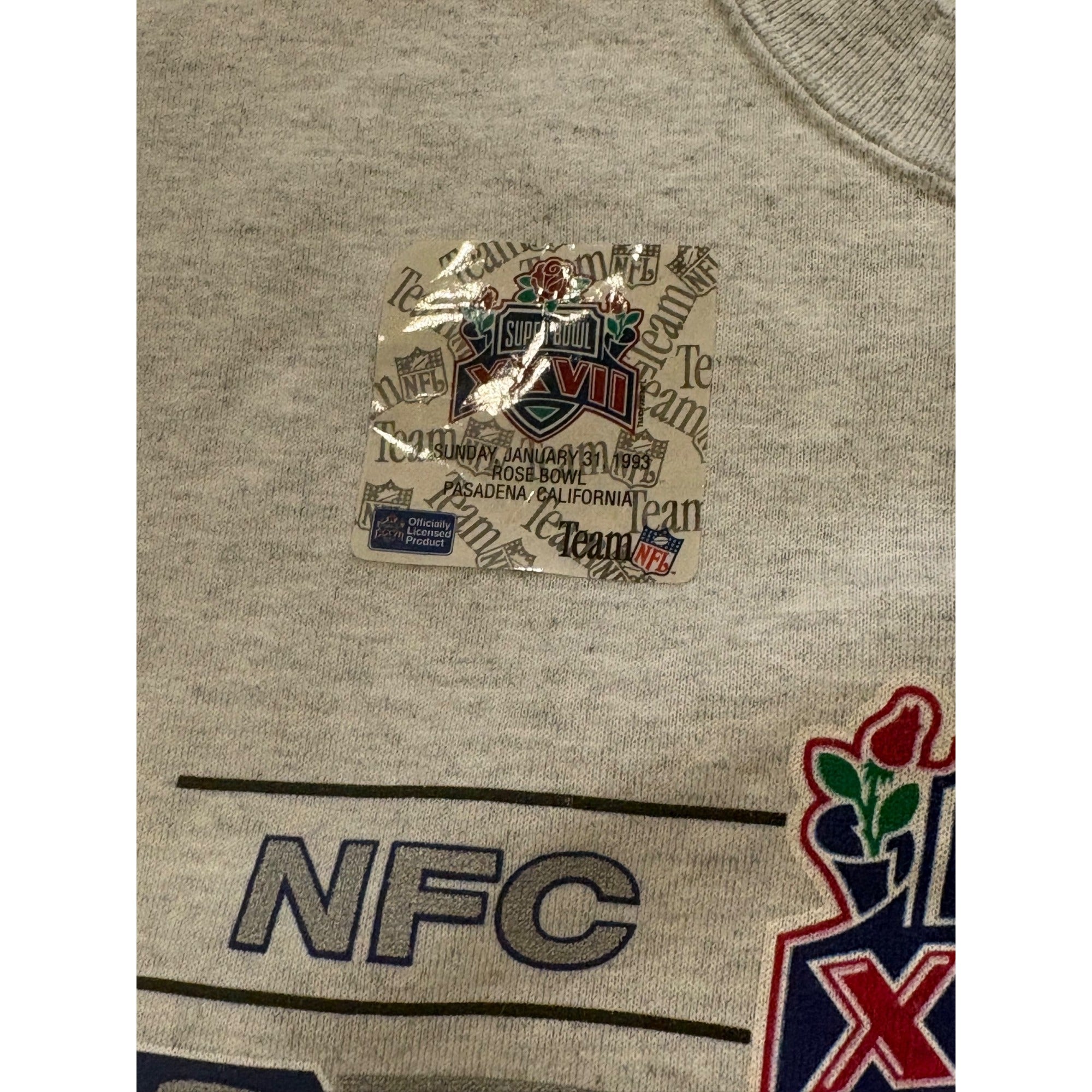 NWT Super Bowl XXVII Buffalo Bills vs Dallas Cowboys NFL Crewneck Sweatshirt XL