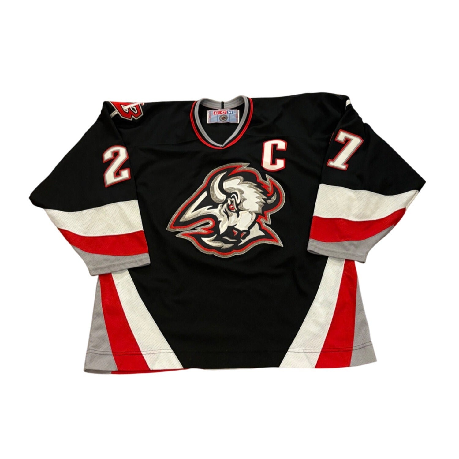 Vintage 1990's CCM Buffalo Sabres Michael Peca #27 Stitched NHL Jersey Men's L