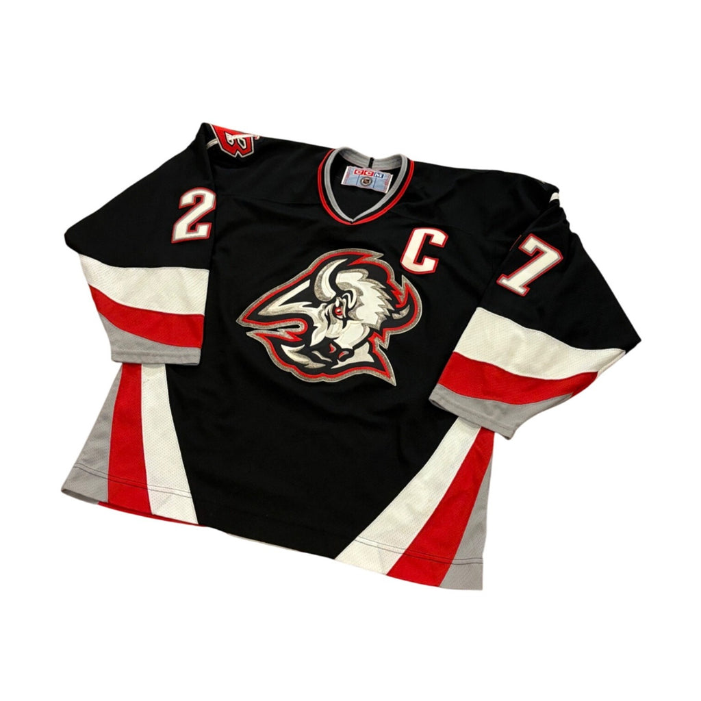 Vintage 1990's CCM Buffalo Sabres Michael Peca #27 Stitched NHL Jersey Men's L