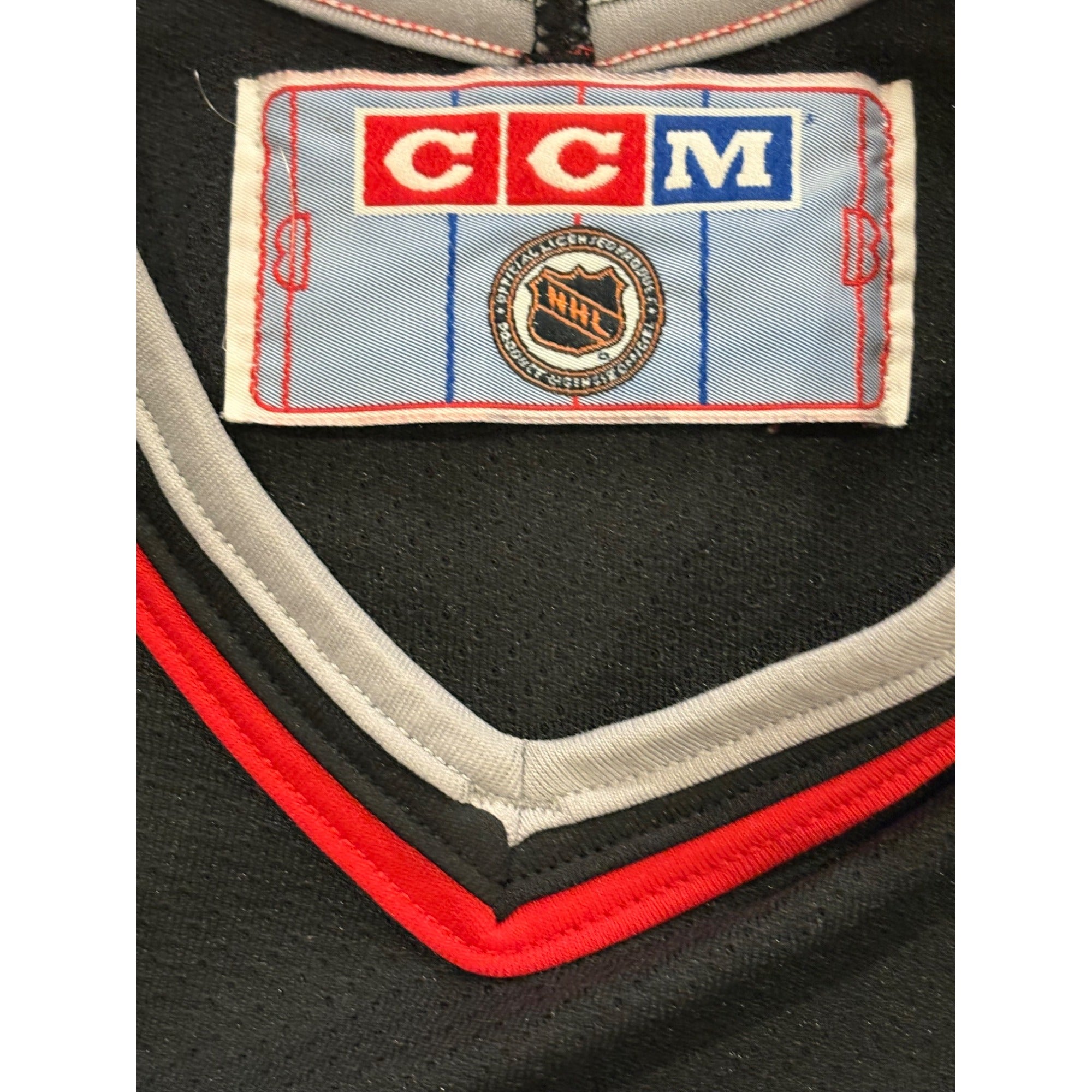 Vintage 1990's CCM Buffalo Sabres Michael Peca #27 Stitched NHL Jersey Men's L