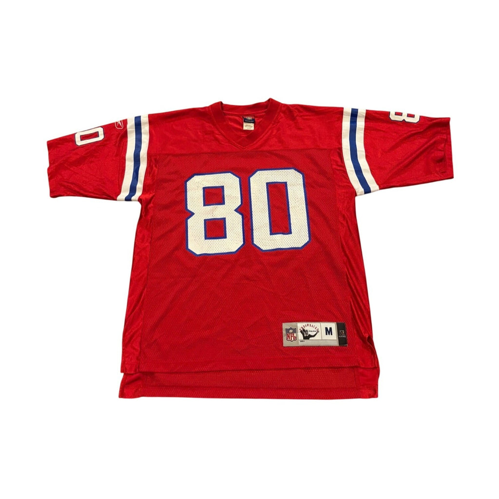 Reebok New England Patriots Troy Brown #80 Throwback Red NFL Football Jersey M