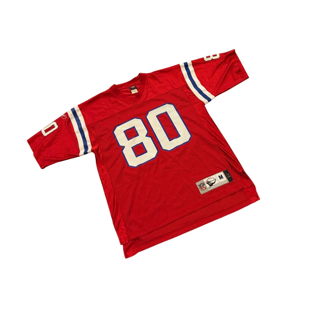 Reebok New England Patriots Troy Brown #80 Throwback Red NFL Football Jersey M