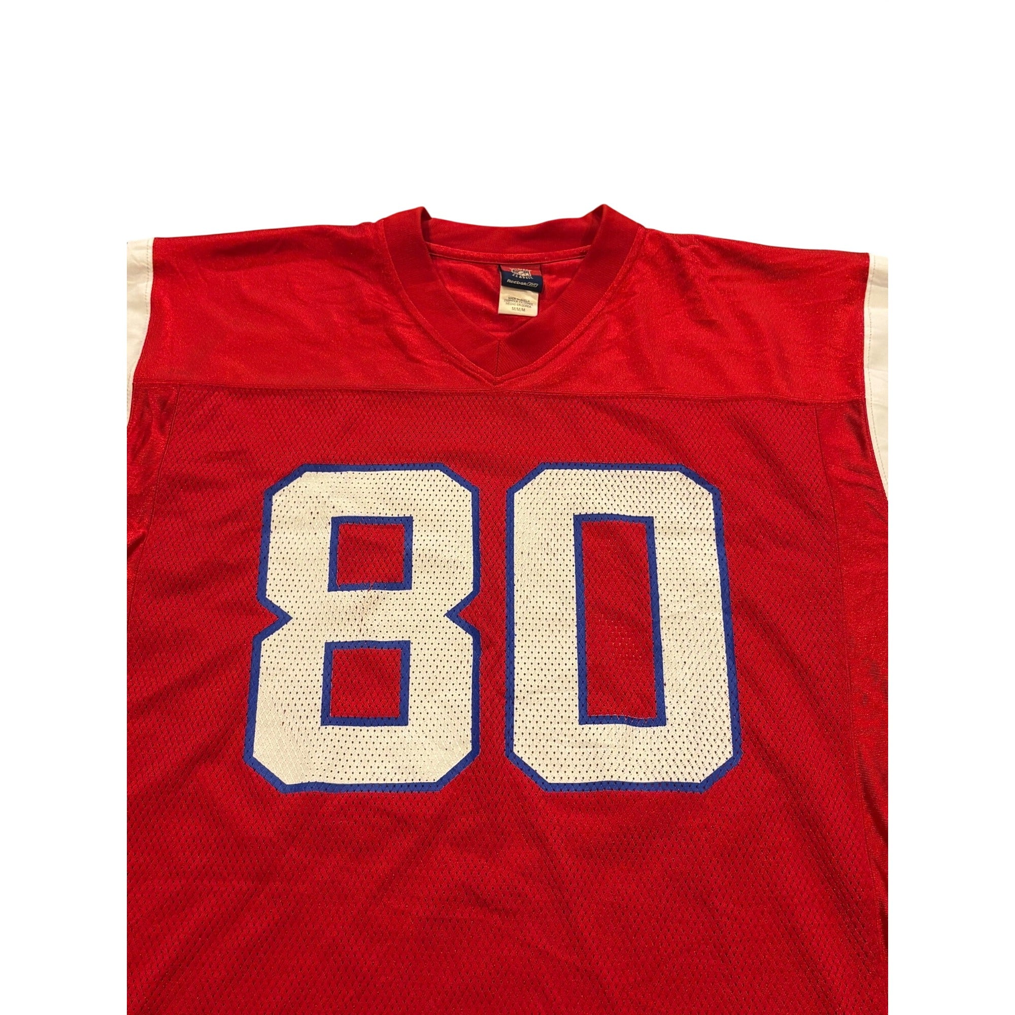 Reebok New England Patriots Troy Brown #80 Throwback Red NFL Football Jersey M