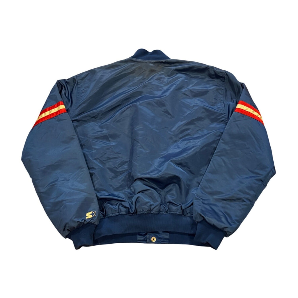 Vintage 1980's Starter New York Giants NFL Satin Bomber Jacket Blue Men's XL