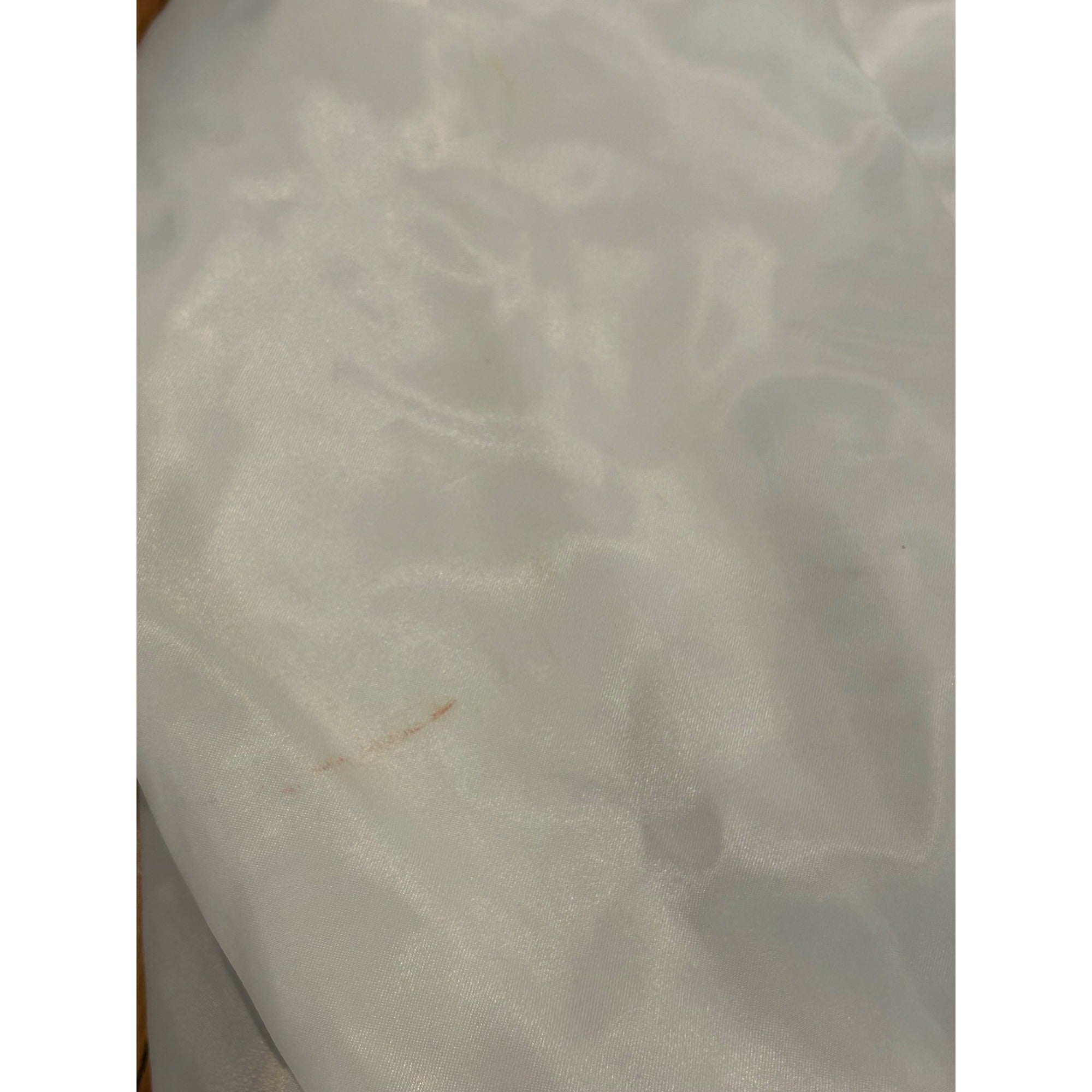 Vintage 1990’s After Shock Liquor White Satin Bomber Jacket West Ark Men’s XL